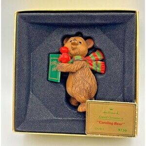 NEW Hallmark 1980 Caroling Bear Ornament Tree-Trimmer Collection Mint in Box!!